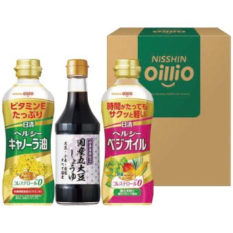 【ギフト対応無料】日清オイリオ 日清ヘルシーオイル&国産丸大豆醤油ギフト TOS-15A (TOS-15A) ※送料無料(北海道・沖縄は除く)