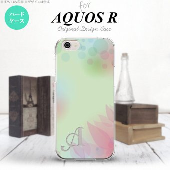 【SH03J】【スマホケース/スマホカバー】【アクオス R】SH03J スマホケース AQUOS R ケース アクオス R イニシャル ぼかし模様 緑 nk-sh03j-1591ini【メール便送料無料】