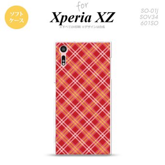 【SO01J】【スマホケース/スマホカバー】【エクスペリア XZ 】SO01J スマホケース XPERIA XZ SO-01J カバー エクスペリア XZ  チェックA 赤 nk-so01j-tp431【メール便送料無料】