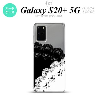 SC-52A SCG02 Galaxy S20+ 5G スマホケース ハードケース レース B 黒 白 メンズ レディース nk-s20p-726