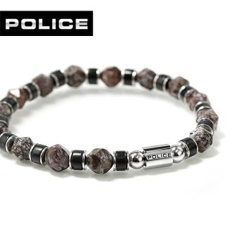 ポリス ブレスレット メンズ ブランド POLICE ロックコア ストーン GB0083601 ブラウン ブラック アクセサリー