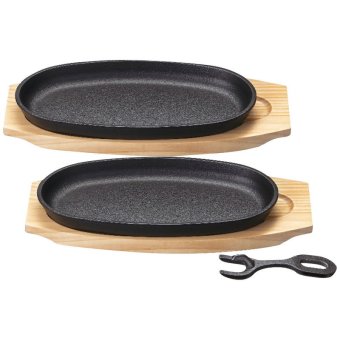 【ギフト対応無料】鉄鋳物小判ステーキ2枚セット (4543) ※送料無料(北海道・沖縄は除く)