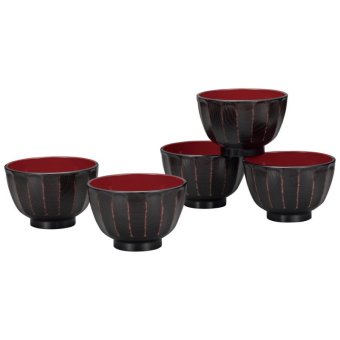 【ギフト対応無料】抗菌 菊彫大椀揃 曙 (17004) ※送料無料(北海道・沖縄は除く)