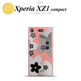 【SO02K】【スマホケース/スマホカバー】【エクスペリア XZ1】SO02K スマホケース Xperia XZ1 Compact SO-02K カバー エクスペリア XZ1 花柄・サクラ 黒 nk-so02k-tp055【メール便送料無料】