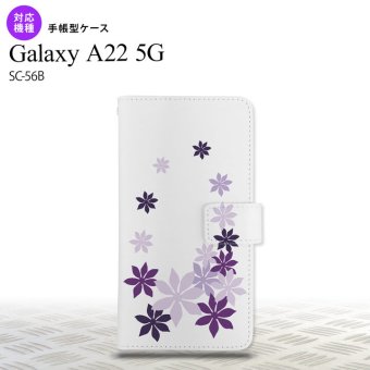SC-56B Galaxy A22 手帳型スマホケース カバー ティアレ 紫  nk-004s-a22-dr1078