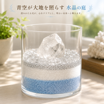 みわたる光が、心をクリアにし、明るい未来へと導きますⅠ青空が大地を照らす 水晶の庭I