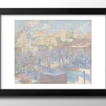 日本製 アレン タッカー マディソンスクエア 雪 A3 サイズ ポスター アート おしゃれ 絵画 インテリア 北欧 イラスト マット紙 艶消し アートパネル 額 フレーム デザイン 壁掛け ギフト 新築祝い ディスプレイ  速達 送料無料