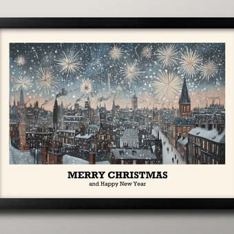 日本製 メリー クリスマス Xmas Christmas サンタクロース ビンテージイラスト A3 サイズ ポスター アート おしゃれ 絵画 インテリア 北欧 イラスト マット紙 艶消し アートパネル 額 フレーム デザイン 壁掛け ギフト 新築祝い ディスプレイ  速達 送料無料