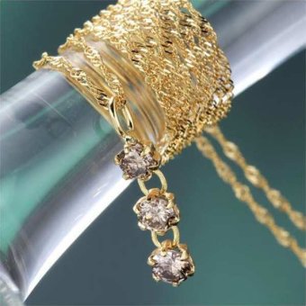 ネックレス レディース K18YG 18金 イエローゴールド 3ストーン ダイヤモンド ペンダント 0.3ct 揺れる トリロジー 記念日 誕生日 プレゼント ギフト