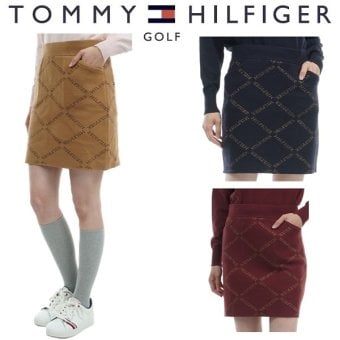 トミーヒルフィガー ゴルフ レディース モノグラムジャガード ニットスカート TOMMY HILFIGER THLA488 秋冬モデル お誕生日祝い お祝い 記念品 30代 40代 50代 60代 母の日 お母さん 還暦祝い 敬老の日 彼女 人気プレゼント プレゼント