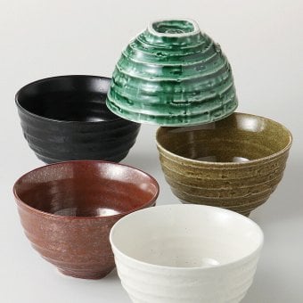 釉膳めぐり　お茶漬碗揃 磁器 美濃焼 やきものの里から、暮らしを贈ります。　ギフト 食器 セット テーブルウェア