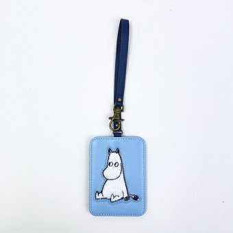 ムーミン サガラ刺?パスケース (ブルー) 定期入れ MOOMIN
