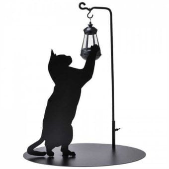 ソーラーライト 屋外 ガーデンライト 猫 シルエット 庭 おしゃれ 防雨 LED オブジェ 自動点灯 玄関 エントランス 雑貨 置き型 置物 センサーライト ギフト プレゼント SI-1961-800 セトクラフト
