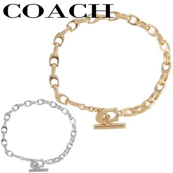 コーチ ブレスレット ゴールド シルバー シグネチャー 女性 レディース COACH 選べる2カラー 【376745GLD710 376745RHO030】 ジュエリー アクセサリー 【ラッピング無料 誕生日 お祝い プレゼント ギフト 贈り物】
