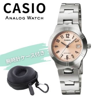 CASIO カシオ レディース 腕時計 ベージュ シルバー 小さめ 収納ケース付き 女性 かわいい 学生 おしゃれ 海外モデル プレゼント ギフト 誕生日 就職祝い 成人 卒業 入学