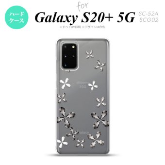 SC-52A SCG02 Galaxy S20+ 5G スマホケース ハードケース 花柄 カット グレー メンズ レディース nk-s20p-075