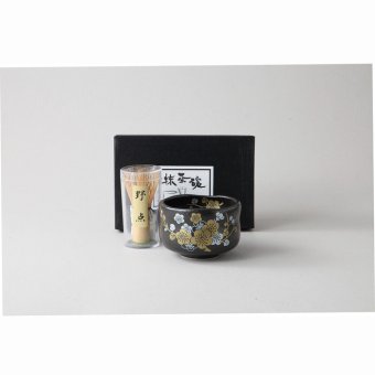 天目梅　野点茶碗茶筅セット 磁器 美濃焼 やきものの里から、暮らしを贈ります。　ギフト 食器 セット テーブルウェア