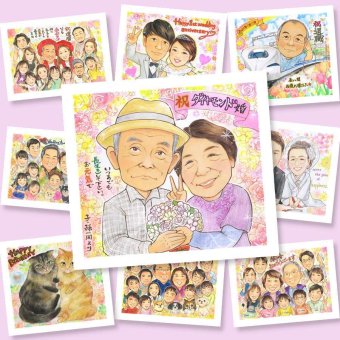 ダイヤモンド婚式の記念に、大切な人の笑顔を、やさしく形にします。修正無料で、納得しながら進められます。 ダイヤモンド婚式 似顔絵 プレゼント 贈り物 ギフト 名入れ 手描き ダイヤモンド婚式 結婚記念日 金婚式 おばあちゃん 夫婦 家族 おじいちゃん 祖母 名入れ 修正無料 下書き確認 宝物 似てる そっくり 親孝行 ダイヤモンド婚式 親孝行 感謝 長寿 結婚60周年 ウェディングギフト 長寿祝い