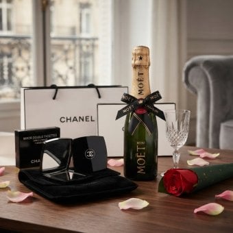 【ギフトセット】CHANEL(シャネル) ミロワール ドゥーブル ファセット & Mot & Chandon(モエ・エ・シャンドン) モエ アンペリアル ブリュット クォーターボトル