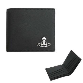 ヴィヴィアンウエストウッド 財布 Vivienne Westwood 二つ折り財布 折り畳み 小銭入れ無し MAN BILLFOLD 5115002pm-l001n-n401 ブラック BLACK N401