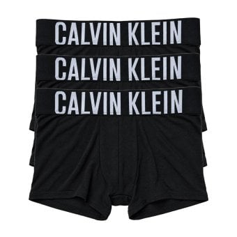 カルバンクライン Calvin Klein(CK) ボクサーパンツ トランク インテンスパワー 3枚組 セット 前閉じ コットン ロゴ 下着 NB3608A UB1 メンズ ブラック