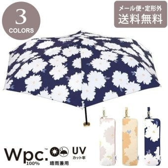 フルール ミニ 雨傘 折りたたみ傘 Wpc. 定形外 送料無料 折りたたみ 日傘 傘 3737-116-002 折り畳み傘 晴雨兼用 UVカット 花 植物