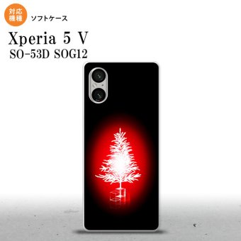 Xperia 5V Xperia 5V スマホケース 背面ケースソフトケース ツリー 赤 2023年 10月発売 nk-xp55-tp625