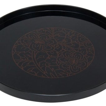 10.0丸盆　牡丹 インテリア 漆器 盆 カタログギフト 景品 粗品