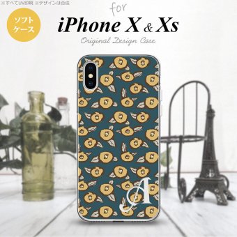 【iPhoneX】【スマホケース/スマホカバー】【アイフォンX】iPhoneX スマホケース ケース アイフォンX イニシャル つばき 紺 nk-ipx-tp1703ini【メール便送料無料】
