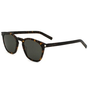サンローラン Saint Laurent サングラス グローバルフィット UVカット ウェリントン アイウェア SL 28 SLIM-002 メンズ レディース ユニセックス ハバナ+グレー 国内正規品