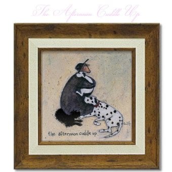 アートフレーム サムトフト 寄り添う午後のひととき st-04029 絵 絵画 男性 犬 ダルメシアン