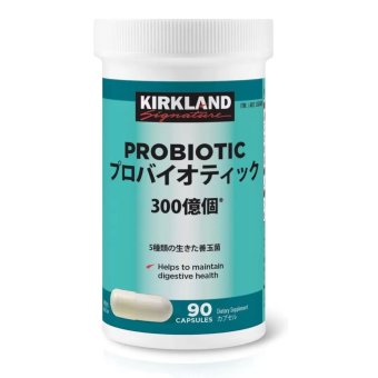 プロバイオティック　乳酸菌　300億個　90粒 1日目安: 1粒　人工香料不使用　合成着色料不使用　#1555605 原産国: アメリカ　Kirkland Signature（カークランドシグネチャー）