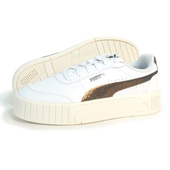 プーマ PUMA スニーカー レディース 厚底 ウィメンズ キャリーナ ミア シークイン 408859_01 プーマホワイト/ブロンズ