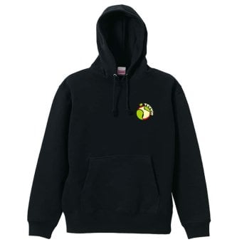 テニス パーカー プルオーバー メンズ レディース ジュニア 練習着 裏パイル おもしろ 名入れ スウェット おしゃれ キッズ 大きいサイズ 文字入れ無料 「りんごでテニス」 アートワークスコウベ 【送料無料】