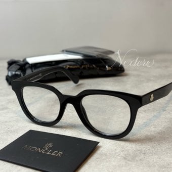 【並行輸入品】【正規品・新品】MONCLER モンクレール ML5005 001 47 イタリア製 クリア サングラス メガネ 眼鏡 メンズ レディース 伊達メガネ ビジネス