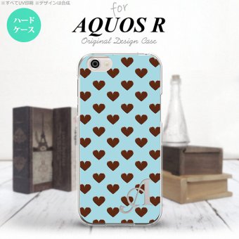 【SH03J】【スマホケース/スマホカバー】【アクオス R】SH03J スマホケース AQUOS R ケース アクオス R イニシャル ハート（B） 青 nk-sh03j-172ini【メール便送料無料】