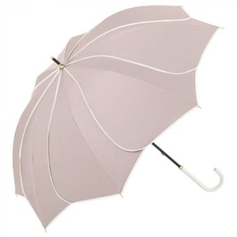 長傘 UVカット 晴雨兼用 花びら型 レディース おしゃれ ダスティモカ 紫外線対策 UVケア 遮光 遮熱 912-033 かわいい 上品 雨傘 日傘 手開き式