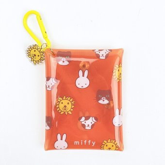ミッフィー miffy クリアマルチポーチ オレンジ カラフルサガラ