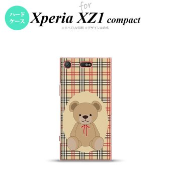 【SO02K】【スマホケース/スマホカバー】【エクスペリア XZ1】SO02K スマホケース Xperia XZ1 Compact SO-02K カバー エクスペリア XZ1 くま(A) 茶×赤 nk-so02k-752【メール便送料無料】