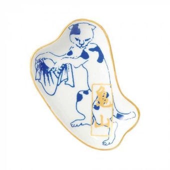 豆皿 歌川国芳 其まま地口猫飼好五十三疋 猫雑貨 豆皿セット 陶器 和風 小皿 取り皿 薬味皿 猫グッズ 猫柄 キッチン雑貨 ギフト プレゼント セトクラフト