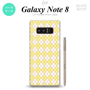 【SC01K】【スマホケース/スマホカバー】【ギャラクシー ノート8】SC01K スマホケース Galaxy Note8 SC-01K カバー ギャラクシー ノート8 アーガイル 黄×紫 nk-sc01k-1405【メール便送料無料】