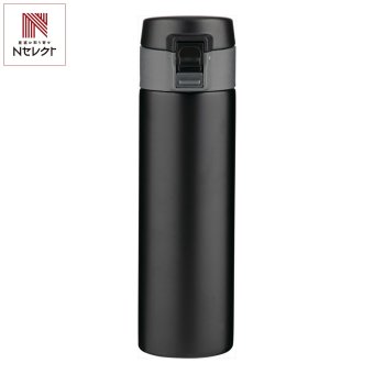 真空二重 ワンタッチボトル 300mL 黒 マグボトル 水筒 保温保冷 ボトル ワンタッチオープン【北海道・沖縄県・離島 配送不可】