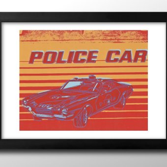 日本製 アンディ ウォーホル Police Car A3 サイズ ポスター アート おしゃれ 絵画 インテリア 北欧 イラスト マット紙 艶消し アートパネル 額 フレーム デザイン 壁掛け ギフト 新築祝い ディスプレイ  速達 送料無料