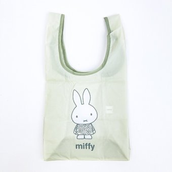 ミッフィー miffy 底板付きエコバッグ グリーン ピスタチオ＆ラベンダーシリーズ