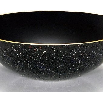 ハーフボウル　銀河　黒　(中) インテリア 漆器 盆 カタログギフト 景品 粗品