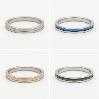【4色からカラー選択可能！】ペアリング 指輪 ステンレス アクセサリー 幅2mm 細身リング シルバー ローズゴールド ブラック ブルー 誕生日 記念日 メンズ レディース ギフト プレゼント
