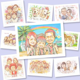 記念日の記念に、長く飾れる手描き似顔絵をお届け。初めての似顔絵注文でも安心です。 似顔絵 家族 プレゼント ギフト 手描き 名入れ 贈り物 記念日 誕生日 感謝 お祝い 記念 両親 お父さん おばあちゃん おじいちゃん 家族 名入れ 修正無料 下書き確認 親孝行 一生もの 喜ばれる 似てる 一生もの 感謝 家族 イラスト 古希祝い 感謝の品 ホワイトデー オリジナル お祝いの品 クリスマス