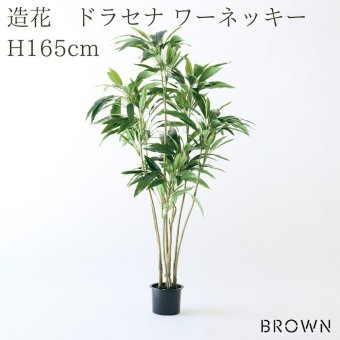 観葉植物 造花 ドラセナ ワーネッキー BROWN 全高約165cm 大型 株立ち フェイクグリーン 高級 本物そっくり リアル おしゃれ インテリア 人工観葉植物 アーティフィシャルグリーン モダン オフィス 店舗 ホテル 開店祝い 室内 リビング 玄関 風水 フェイク