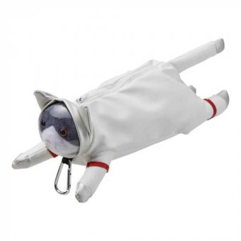 ペンケース 猫 筆箱 アストロキャット ハチワレ 宇宙服 ぬいぐるみ風 ポーチ 雑貨 文房具 筆記用具 収納 小物入れ カラビナ付き おしゃれ かわいい ギフト プレゼント セトクラフト