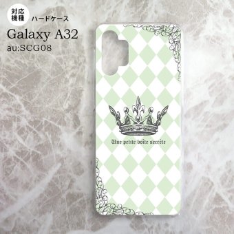 SCG08 Galaxy A32 ケース ハードケース 王冠 緑 nk-a32-1456